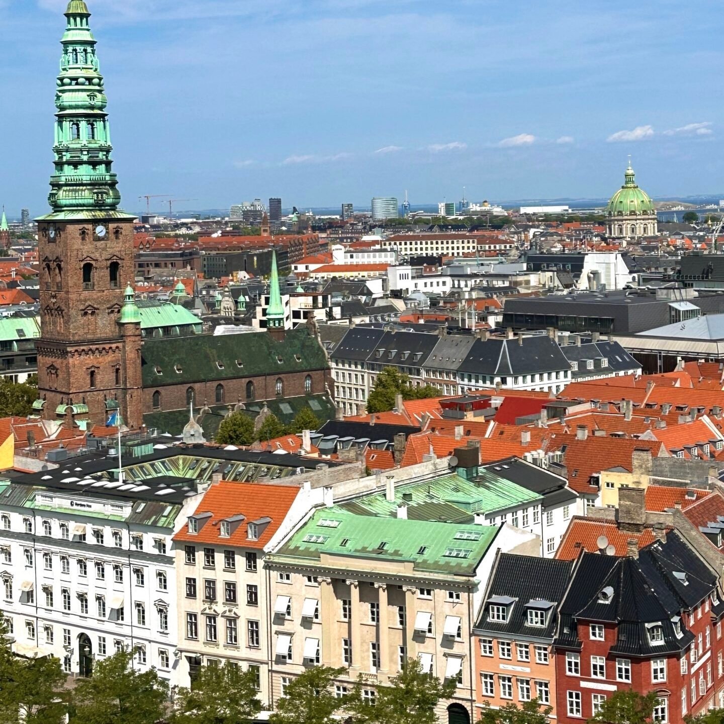Christiansborg Kulesi şehir manzarası, Kopenhag merkez