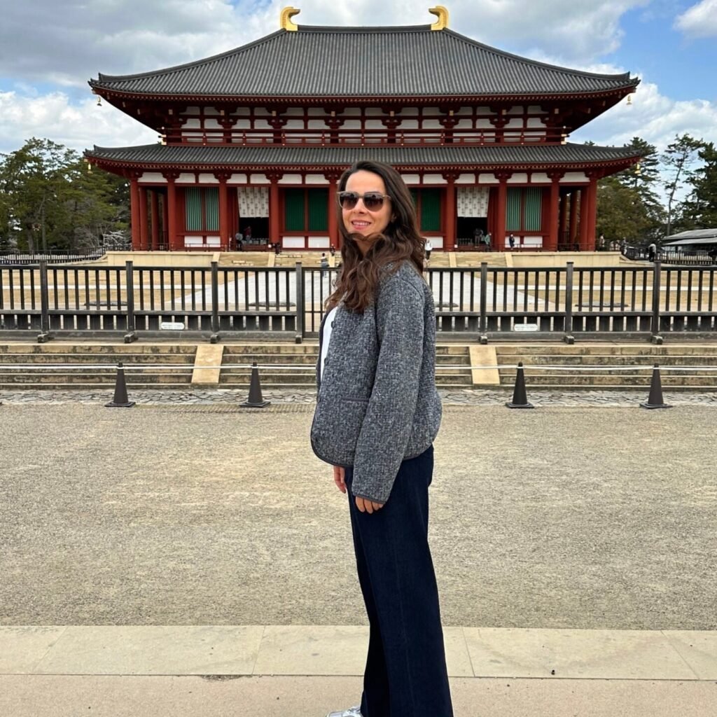 Nara Kofukuji dışarıdan görünüm, şehir içinde tarihi yapı