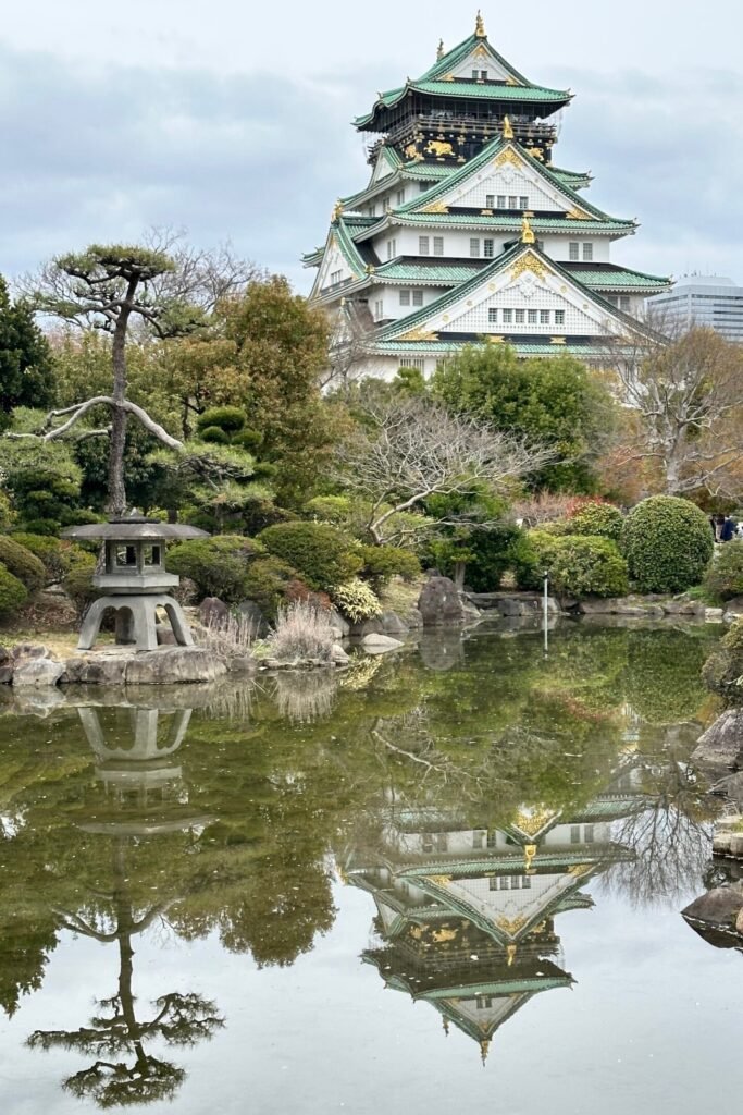 Osaka kalesi en iyi fotoğraf noktası