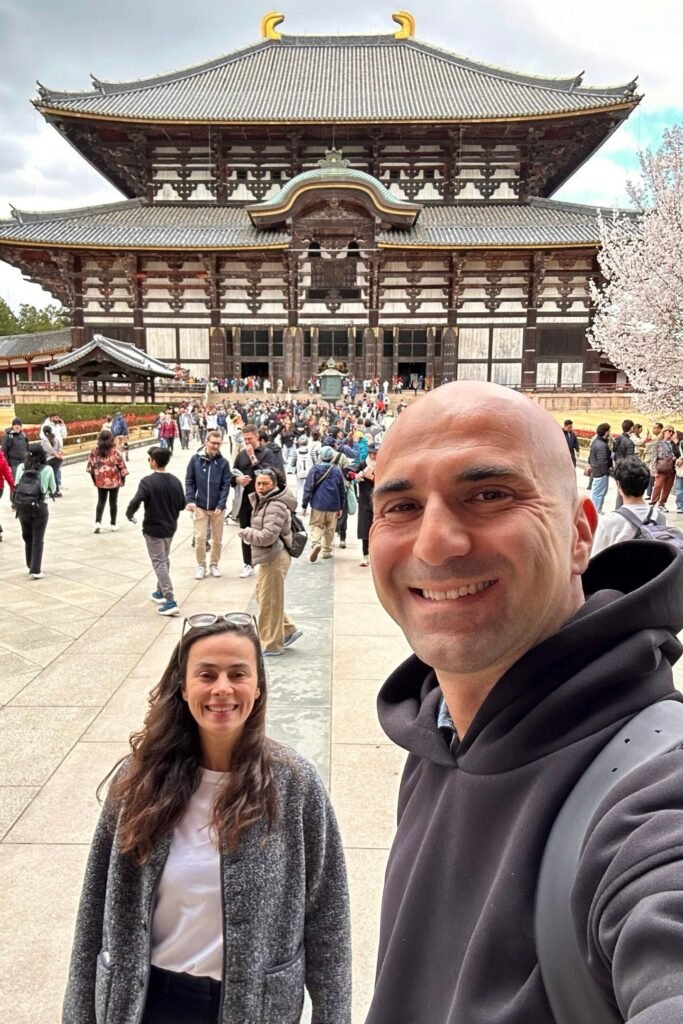 Todaiji tapınağı girişinden bir fotoğraf