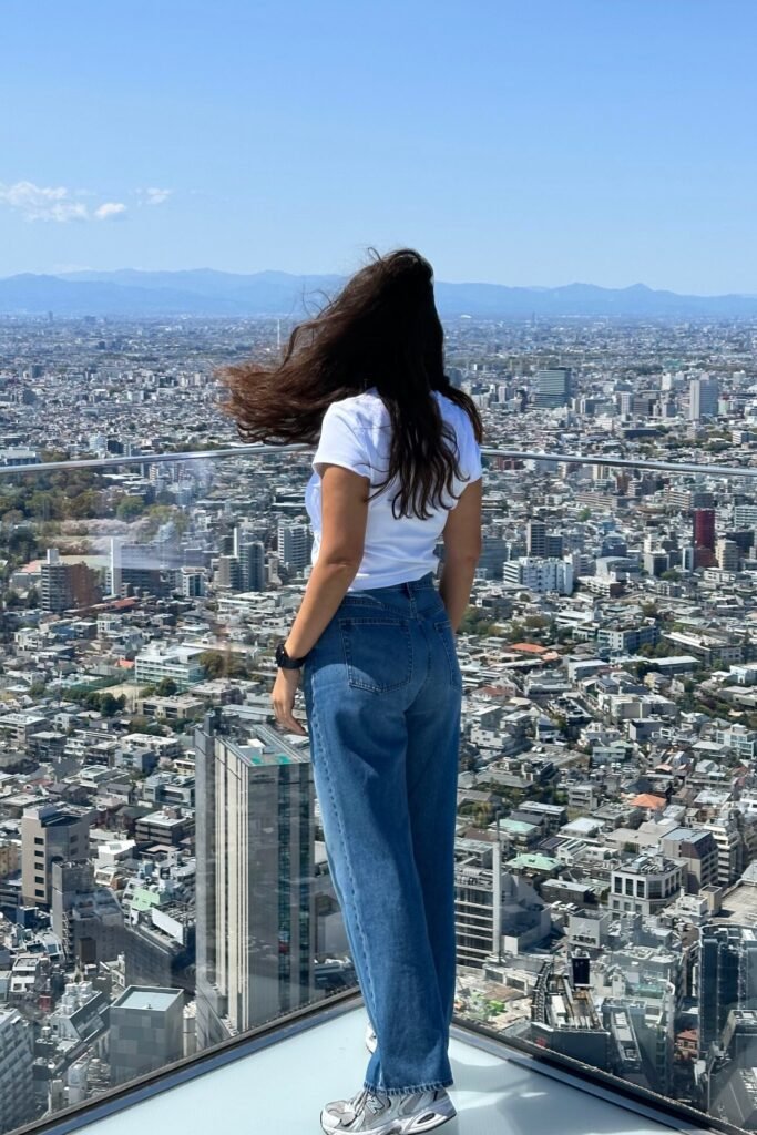 Tokyo en iyi şehir manzarası, yüksek bir seyir noktasından panoramik görünüm