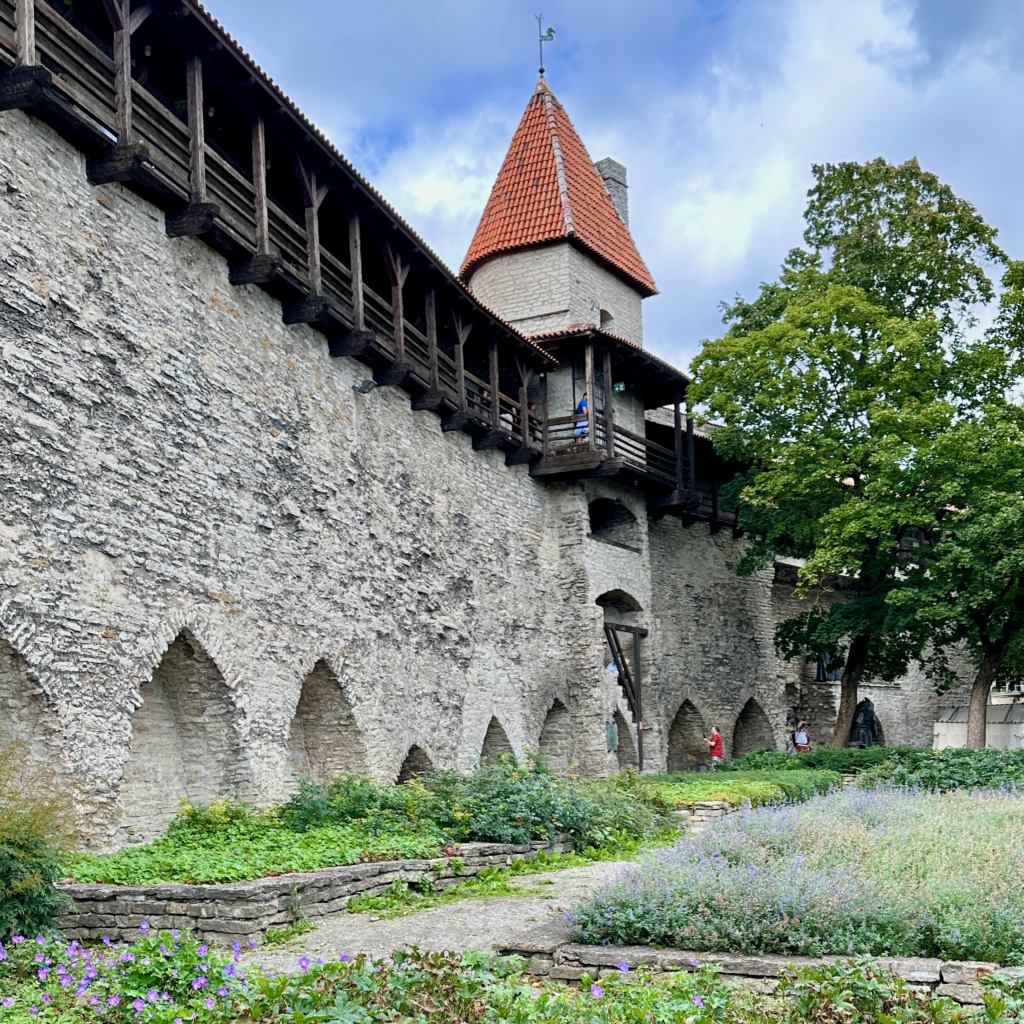 Tallinn Old Town surlari ve bahce gorunumu, Danish King’s Garden cevresi